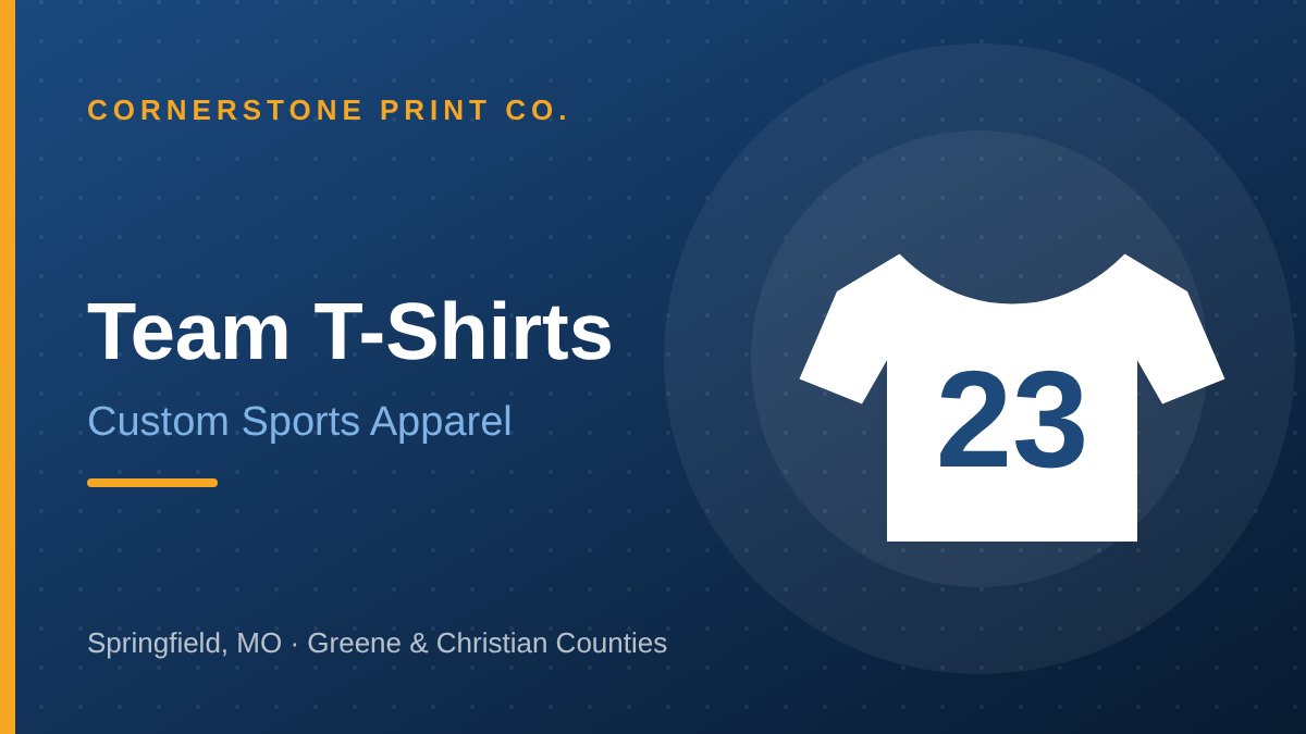 Custom Team T-Shirts in Springfield — Cornerstone Print Co. Springfield MO