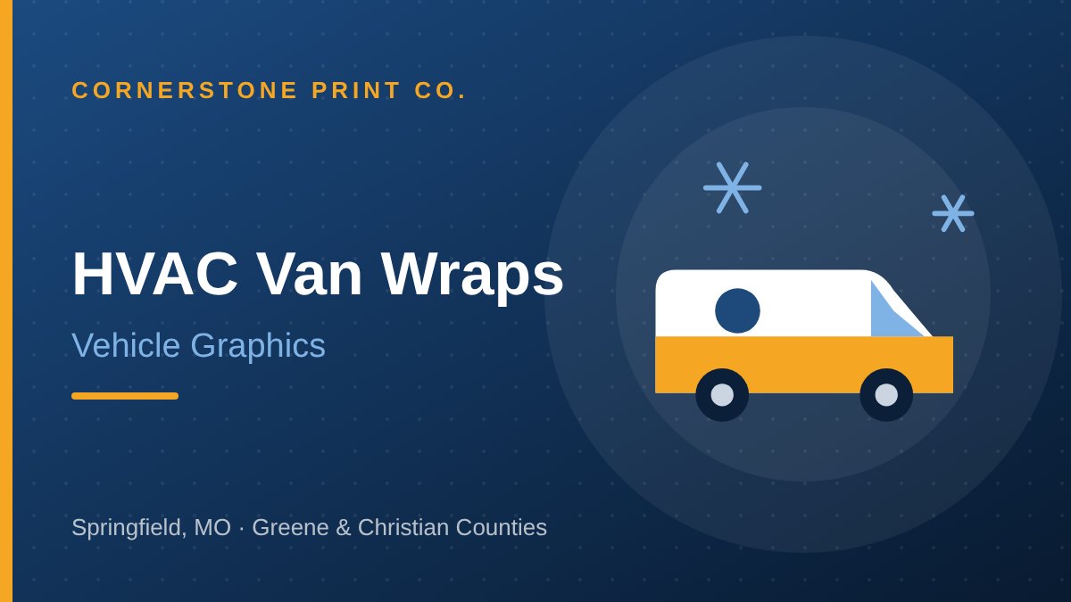 HVAC Vehicle Graphics in Springfield — Cornerstone Print Co. Springfield MO