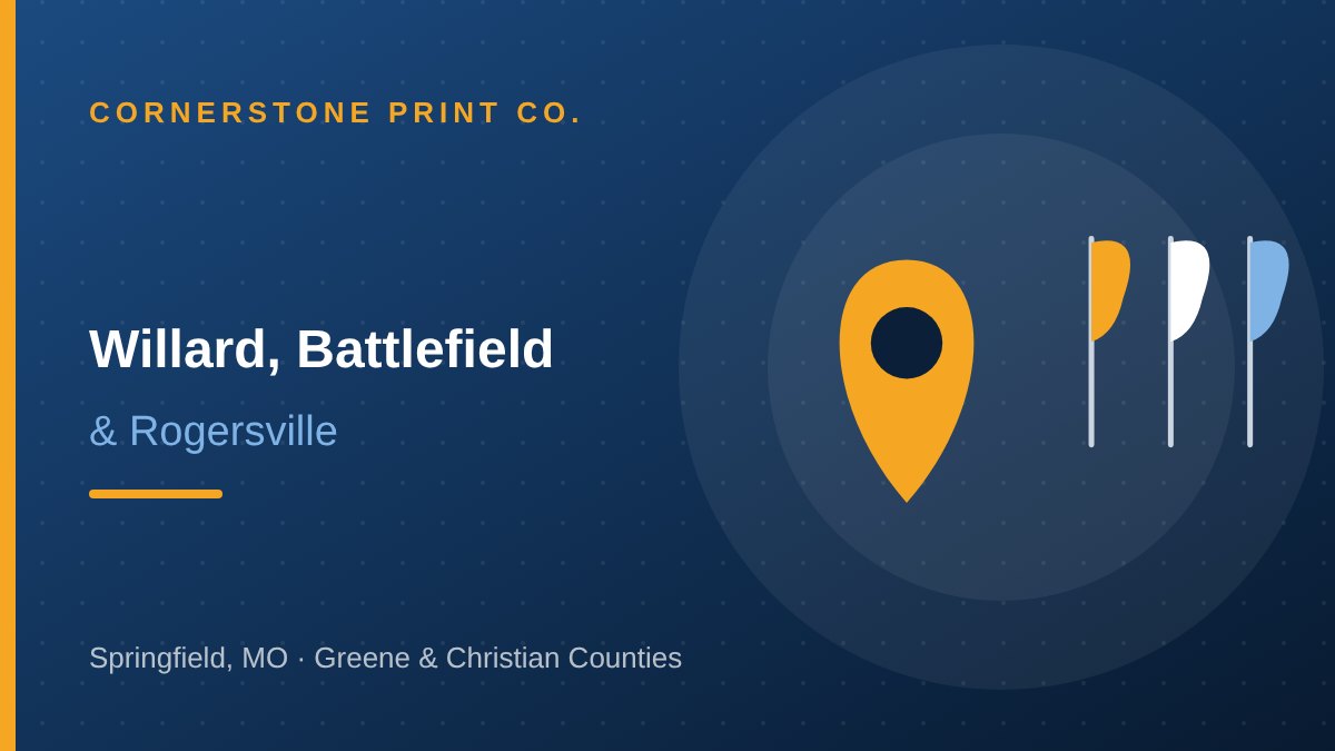 Printing in Willard & Rogersville — Cornerstone Print Co. Springfield MO