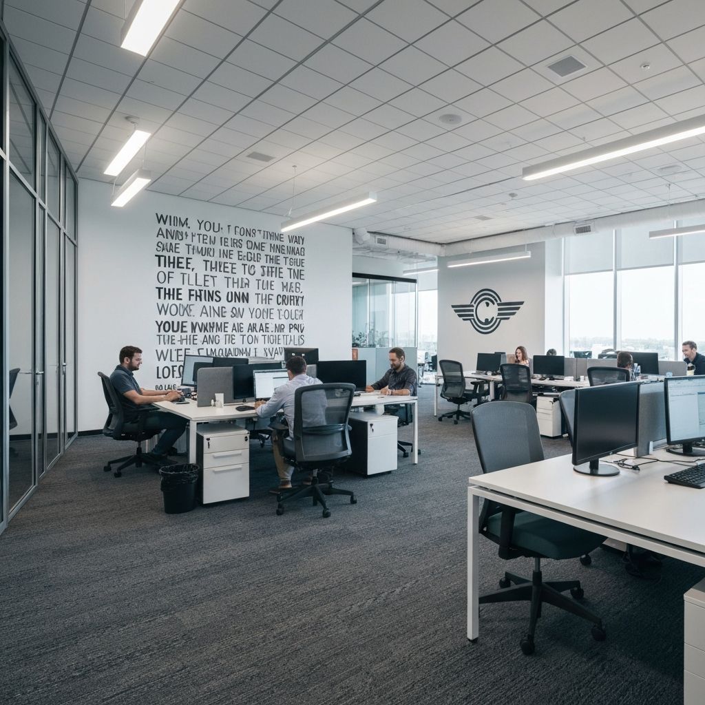 Custom wall mural and vinyl graphics in modern corporate office - Wall graphics Springfield MO