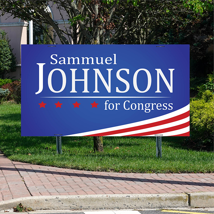 Political Heavy Duty Yard Sign on 10mm corrugated plastic.